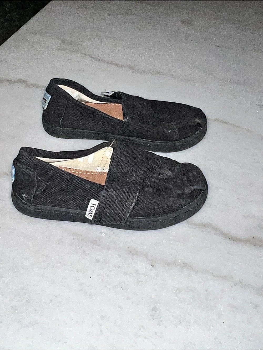 TOMS Kids Classic Canvas Alpargata Black US 7.5